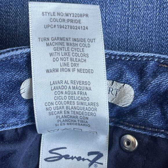 Seven7 Jean Shorts Womens Size 16 Denim Bermuda Summer Classic Blue Weekend - Picture 9 of 13